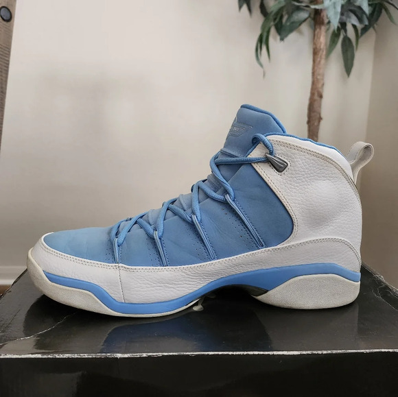 Air Jordan 9.5 Team White Metallic Silver University Blue Size 12 314308103